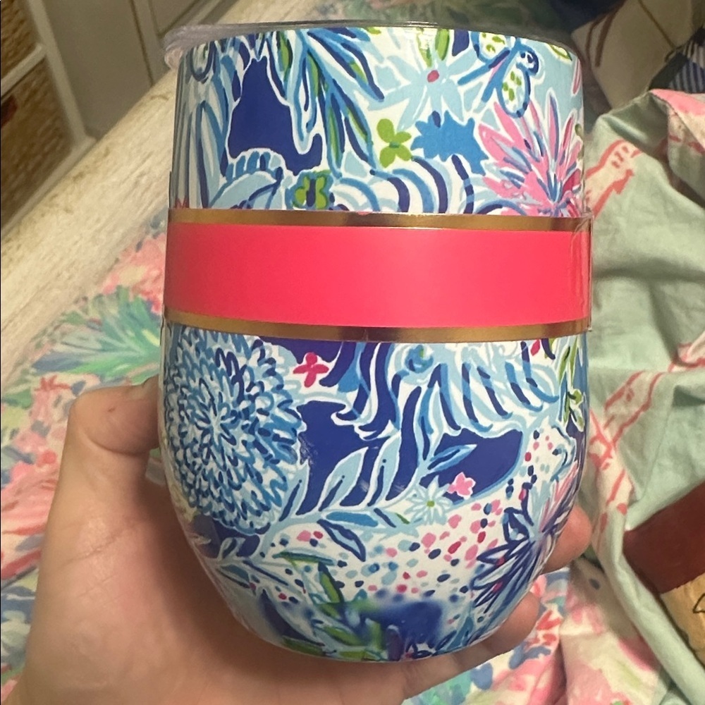 NWT Lilly Pulitzer Lion Around Insulated Stemless Tumbler 12 Oz - Picture 5 of 5